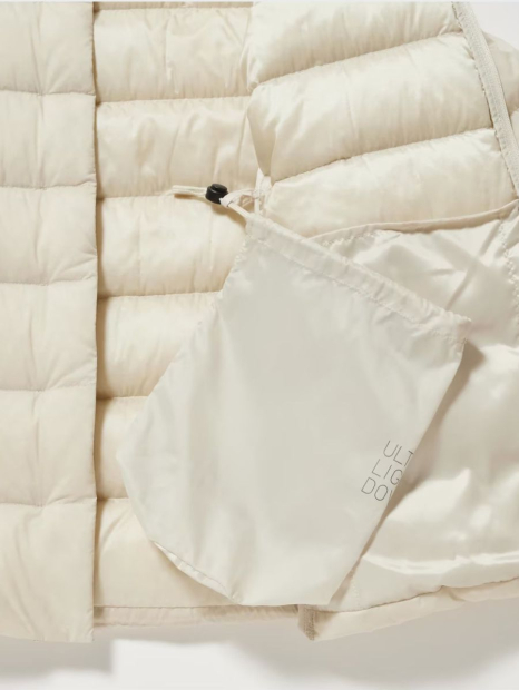 Женская ультралегкая куртка UNIQLO 1159864590 (Молочный S)