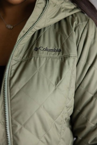 Женская стеганая куртка Columbia на меху 1159864641 (Зеленый 1X)