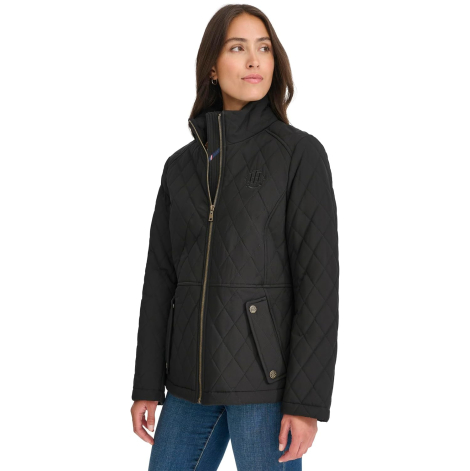 Женская стеганая куртка Tommy Hilfiger 1159864828 (Черный S)