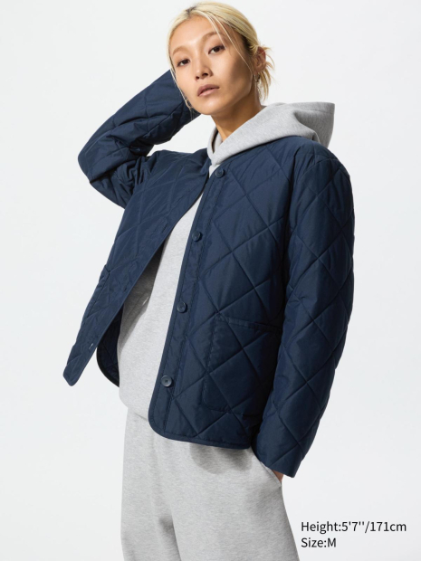 Легка куртка на гудзиках PUFFERTECH Uniqlo 1159865248 (Синій S)