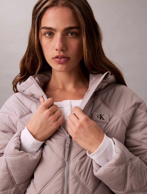 Женская стеганая куртка Calvin Klein 1159865313 (Серый XL)