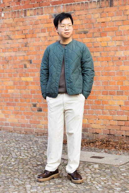 Легка куртка на гудзиках PUFFERTECH Uniqlo 1159865522 (Зелений M)