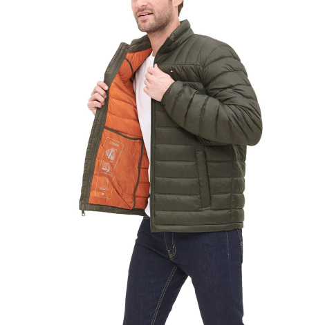 Мужская куртка Tommy Hilfiger пуховик на молнии 1160234944 (Зеленый XL)
