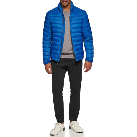 Мужская куртка Tommy Hilfiger пуховик на молнии 1160274977 (Синий XXL)