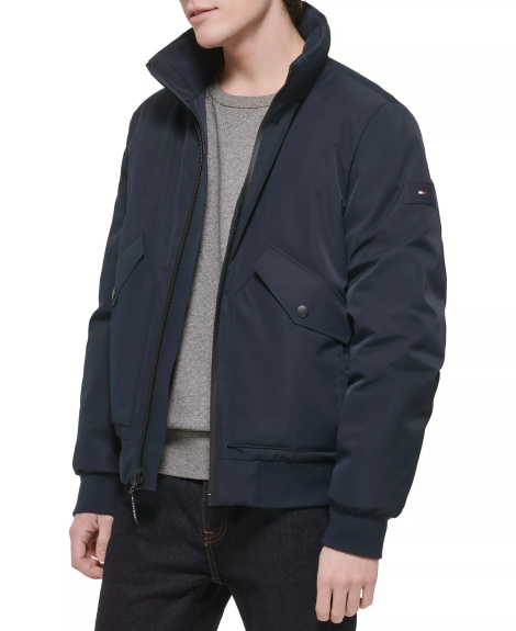 Мужская куртка Tommy Hilfiger с капюшоном 1160728996 (Синий L)