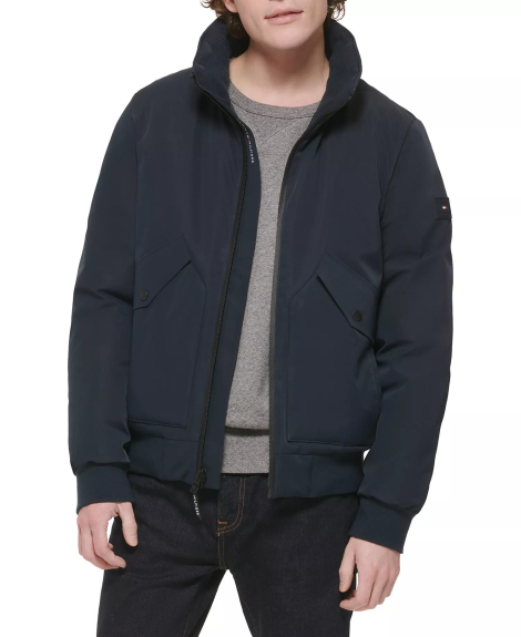 Мужская куртка Tommy Hilfiger с капюшоном 1160728996 (Синий L)