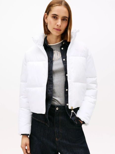 Женская укороченная куртка Tommy Hilfiger 1161148059 (Белый L)
