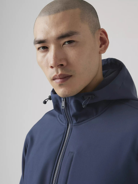 Чоловіча куртка Soft Shell Levi's з капюшоном 1161810135 (Синій XXL)
