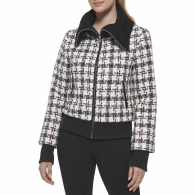 Женская куртка Karl Lagerfeld Paris с высоким воротником 1159838730 (Черный/Белый XL)