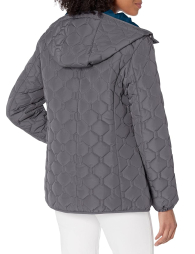 Женская стеганая куртка Guess с капюшоном 1159839750 (Серый S)