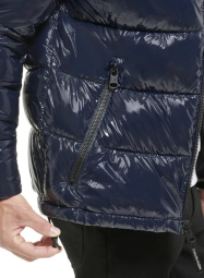 Мужской глянцевый пуховик Calvin Klein 1159841226 (Синий XXL)
