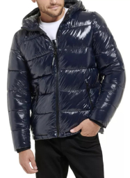 Мужской глянцевый пуховик Calvin Klein 1159841226 (Синий XXL)