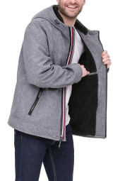 Мужская теплая куртка Tommy Hilfiger с подкладкой из шерпы 1159841808 (Серый M)