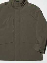 Куртка-пуховик UNIQLO с капюшоном 1159842490 (Зеленый 3XL)