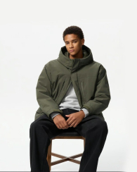 Куртка-пуховик UNIQLO з капюшоном 1159842490 (Зелений 3XL)