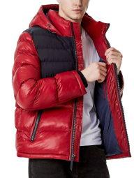Мужская куртка Tommy Hilfiger с капюшоном 1159843961 (Красный XL)