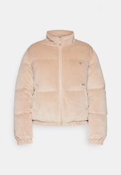 Жіноча коротка куртка Guess з велюрової тканини 1159844427 (рожевий M)