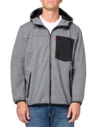 Мужская непромокаемая куртка Softshell Levi's с капюшоном 1159846635 (Серый XXL)