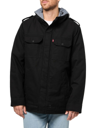 Мужская куртка с подкладкой из шерпы Levi's с капюшоном 1159848046 (Черный 3XL)