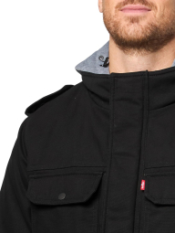 Мужская куртка с подкладкой из шерпы Levi's с капюшоном 1159848787 (Черный XXL)