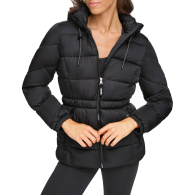 Женская стеганая куртка Tommy Hilfiger с капюшоном 1159848050 (Черный S)