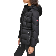 Женская стеганая куртка Tommy Hilfiger с капюшоном 1159848050 (Черный S)