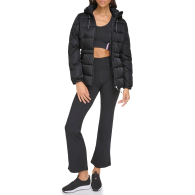 Женская стеганая куртка Tommy Hilfiger с капюшоном 1159848050 (Черный S)