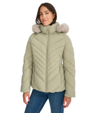 Женская стеганая куртка Tommy Hilfiger на молнии 1159849756 (Зеленый XL)