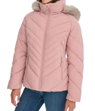 Жіноча стьобана куртка Tommy Hilfiger на блискавці 1159852485 (рожевий XL)