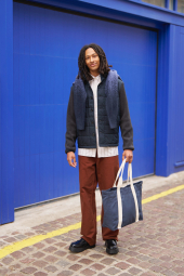 Комбинированная стеганая куртка JW ANDERSON and UNIQLO 1159853516 (Синий XL)