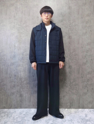 Комбинированная стеганая куртка JW ANDERSON and UNIQLO 1159853516 (Синий XL)