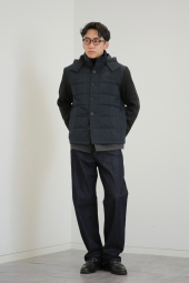 Комбинированная стеганая куртка JW ANDERSON and UNIQLO 1159853516 (Синий XL)