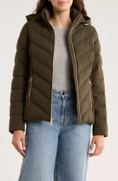 Женская куртка Michael Kors пуховик на молнии 1159853263 (Зеленый S)