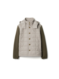 Комбинированная стеганая куртка JW ANDERSON and UNIQLO 1159854459 (Бежевый/Коричневый L)