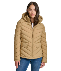 Женская стеганая куртка Tommy Hilfiger 1159854740 (Бежевый L)