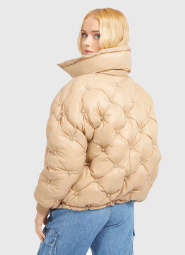 Женская стеганая куртка Guess с искусственным жемчугом 1159855132 (Бежевый XL)