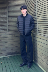 Мужская куртка UNIQLO на молнии 1159855869 (Черный M)