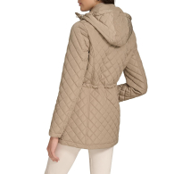 Женская стеганая куртка Calvin Klein с капюшоном 1159858791 (Бежевый L)
