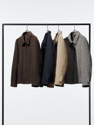 Куртка-рубашка UNIQLO на молнии 1159858987 (Коричневый L)