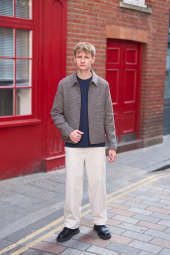 Куртка-рубашка UNIQLO на молнии 1159858987 (Коричневый L)