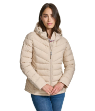 Женская стеганая куртка Tommy Hilfiger на молнии 1159863454 (Бежевый M)