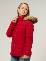 Женская стеганая куртка Tommy Hilfiger 1159863761 (Красный S)