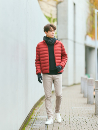 Куртка на блискавці PUFFTECH UNIQLO 1159863803 (Бордовий XL)