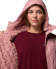 Женская стеганая куртка Columbia на меху 1159864141 (Розовый L)