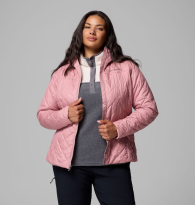 Женская стеганая куртка Columbia на меху 1159864141 (Розовый L)