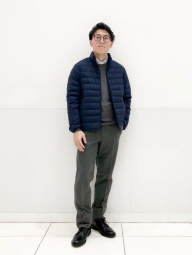 Чоловіча куртка UNIQLO на блискавці 1159864981 (Синій XL)