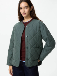 Легкая куртка на пуговицах PUFFERTECH Uniqlo 1159865522 (Зеленый M)