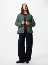 Легкая куртка на пуговицах PUFFERTECH Uniqlo 1159865522 (Зеленый M)