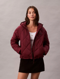 Женская стеганая куртка Calvin Klein 1159892341 (Бордовый S)