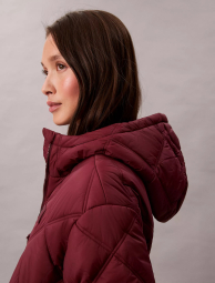 Жіноча стьобана куртка Calvin Klein 1159892341 (Бордовий S)